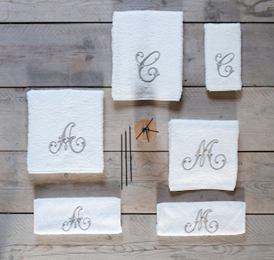 Coppia Asciugamani "i" Blanc Mariclò