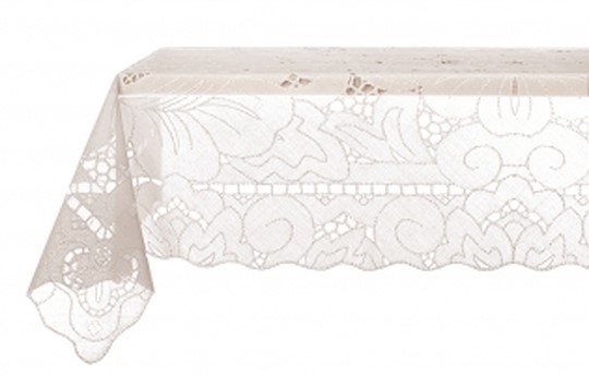 Tovaglia Tonda In Vinile Beige Blanc Mariclò