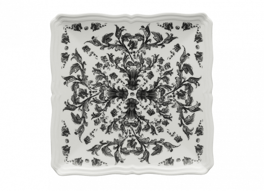 Richard Ginori Piatto Quadrato Babele Nero