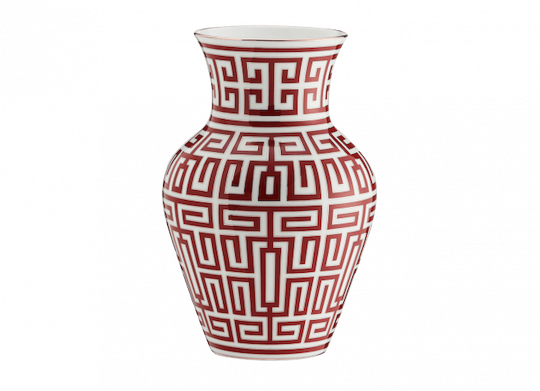 Richard Ginori Vaso Ming Labirinto Scarlatto