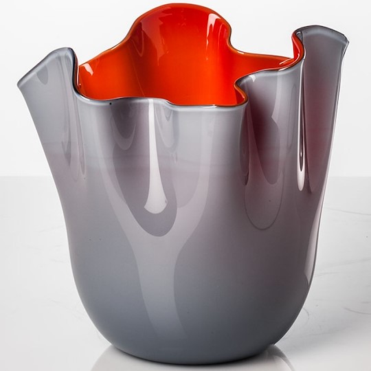 Venini Fazzoletto Paglierino/rosso