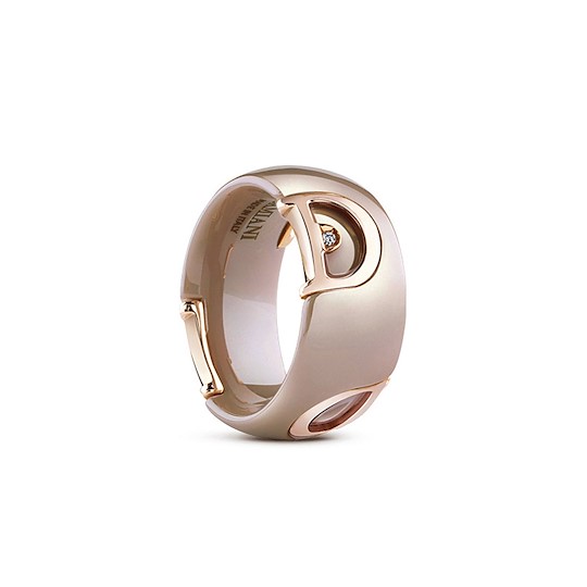 Damiani Anello D-icon Ceramica Cappuccino Misura 13