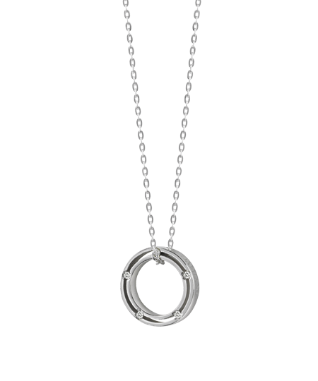 Damiani Girocollo Oro Bianco D-side