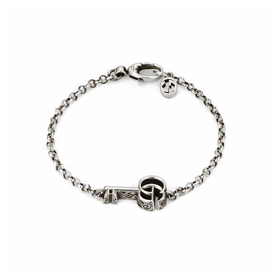 Gucci Bracciale In Argento Chiavetta Gg Marmont
