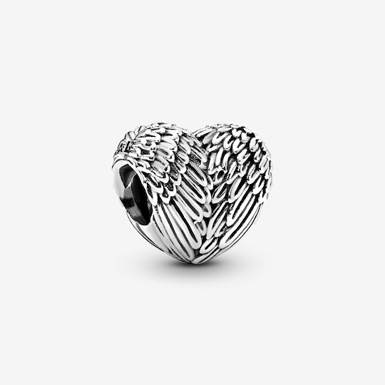 Charm A Cuore Piume D’angelo