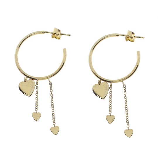 Salvini Orecchini Cerchio Con Farfalle