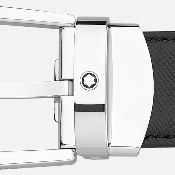 Cintura reversibile in pelle nera/marrone 30 mm con fibbia a ferro di cavallo MB113834