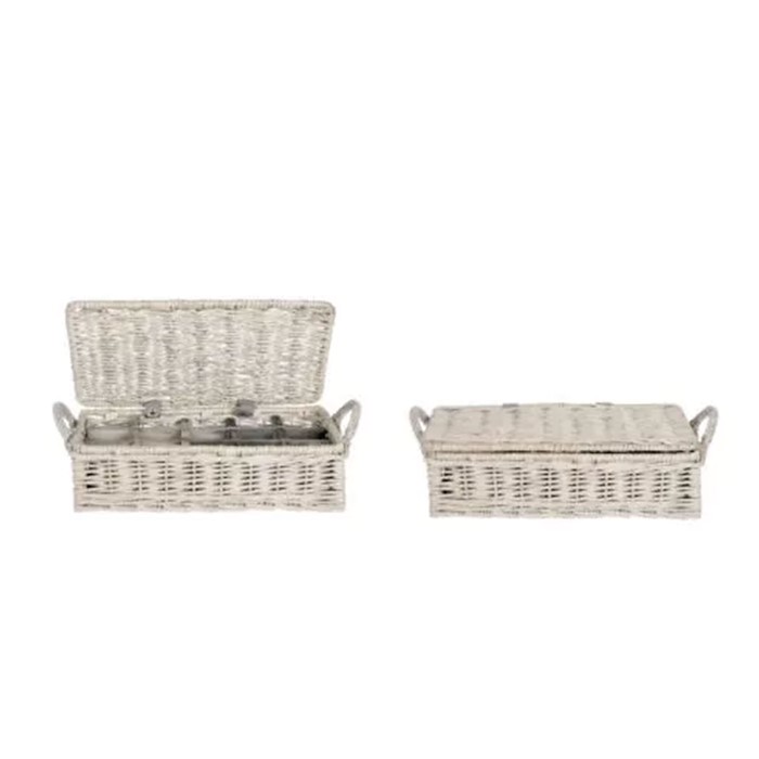 Blanc Mariclò Porta Thè In Rattan