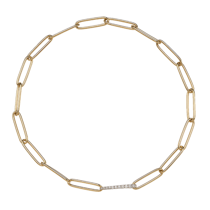 Chantecler Accessori Catena Oro Maglie Ovali chiusura in Diamanti