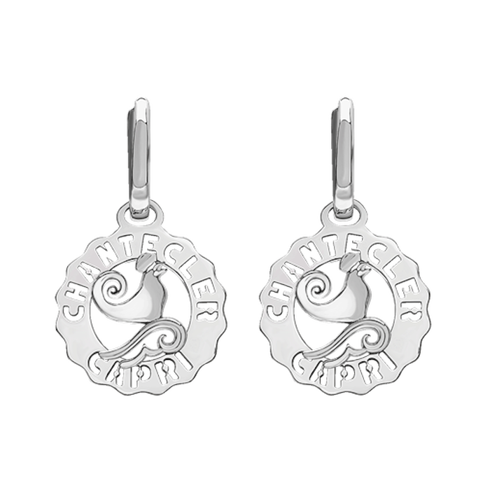 Chantecler Et Voilà Logo Silver Earrings