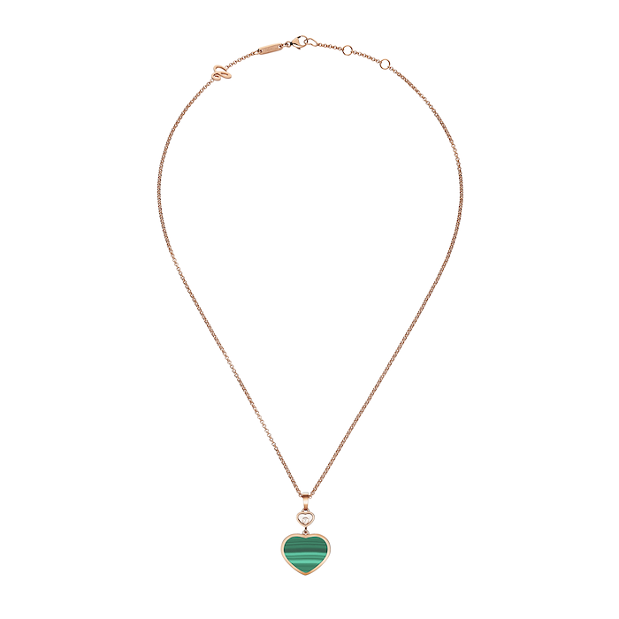 CIONDOLO, ORO ROSA ETICO, DIAMANTE, MALACHITE 7974825151