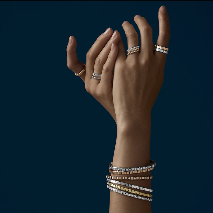 ANELLO, ORO ROSA ETICO, SEMI-PAVÉ DI DIAMANTI 8277025255