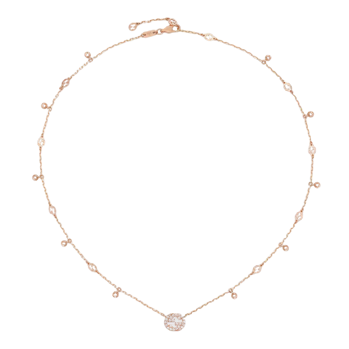 COLLANA INTERLOCKING G CON DIAMANTI YBB729402001