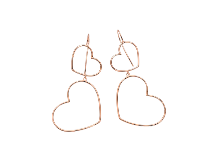 Marco Gerbella Orecchini Doppio Cuore Oro Rosa