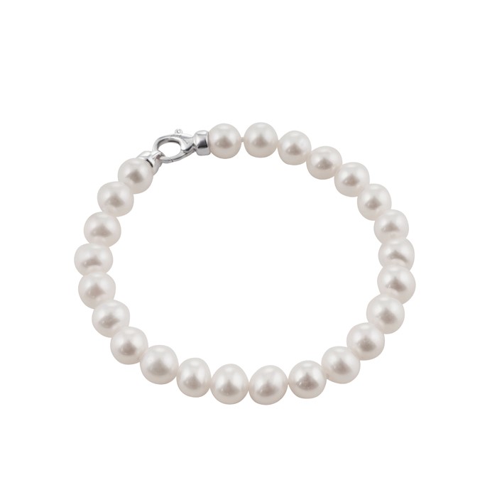 Bracciale arg. brill. perle fiume 20054806