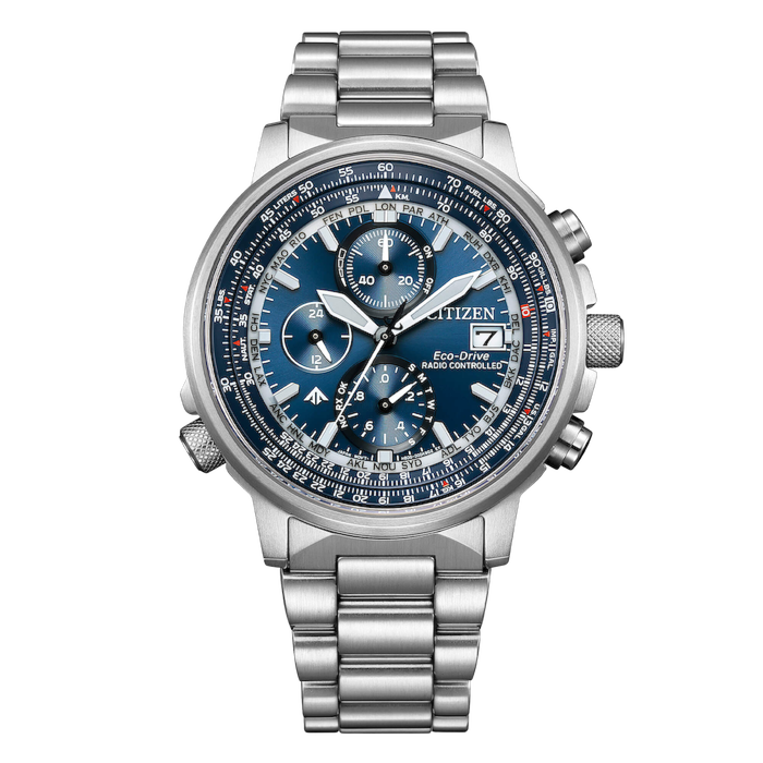 Citizen Radiocontrollato Crono Pilot Acciaio 41mm