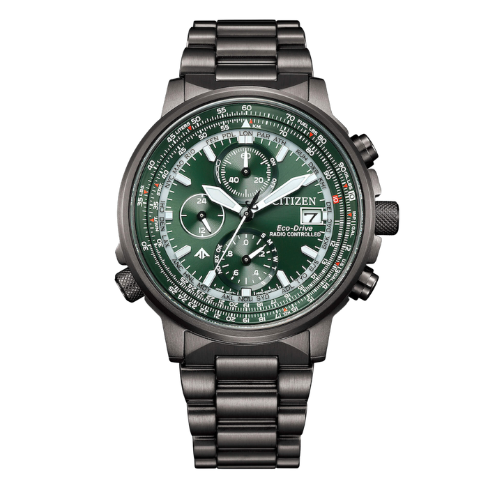 Citizen Radiocontrollato Crono Pilot Acciaio 41mm