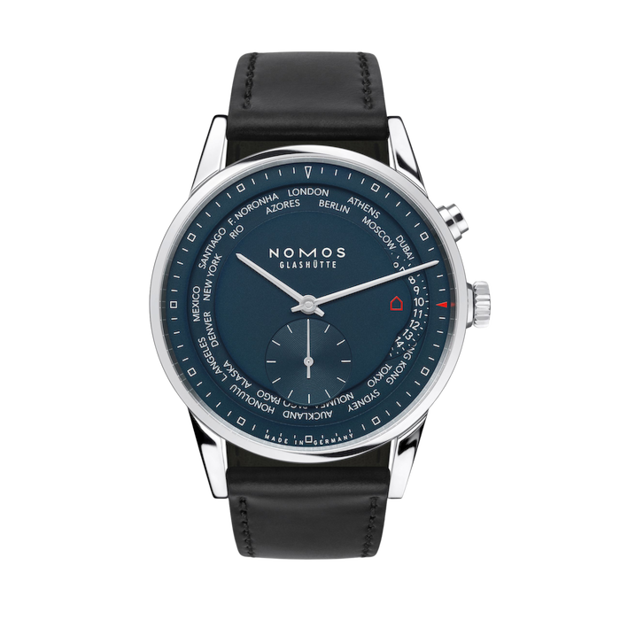 Nomos Glashütte Zurich Ore nel Mondo Blu Notte