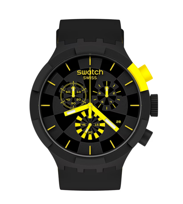 Swatch Big Bold Checkpoint Yellow