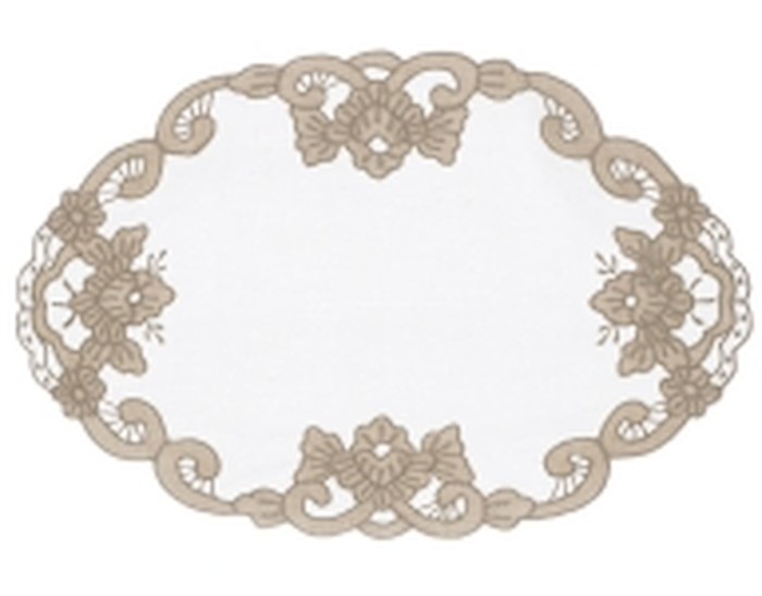 Tovaglietta Ovale Ophelia Collection Blanc Mariclò