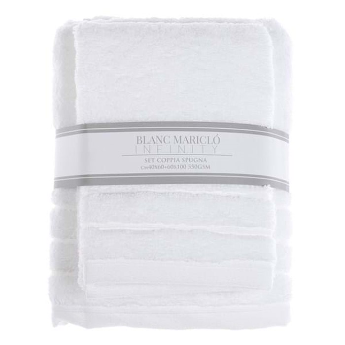 Blanc Mariclò Set Coppia Spugna Bianco