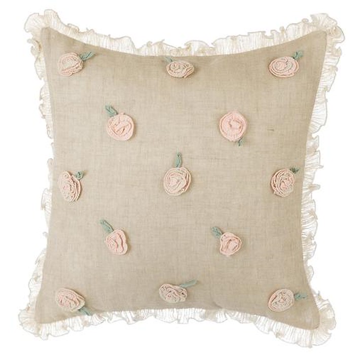 Blanc Mariclò Copricuscino Con Fiori