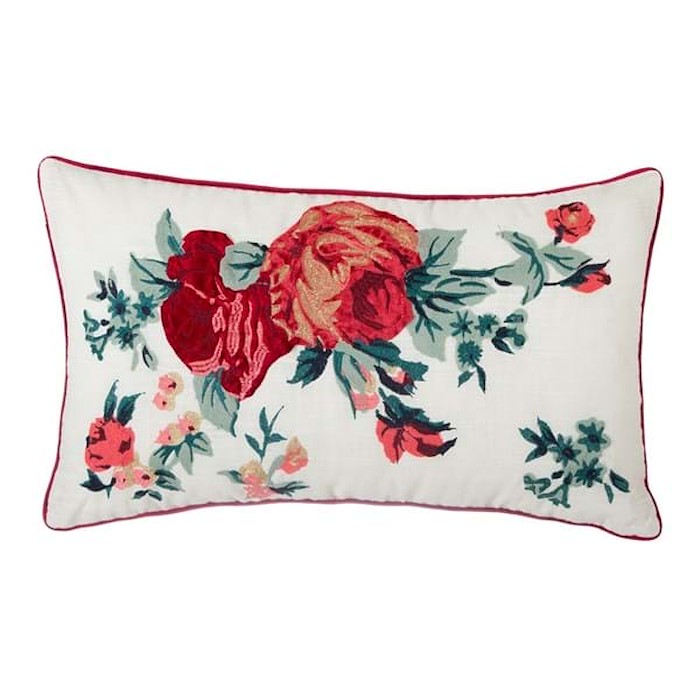 Blanc Mariclò Cuscino Con Ricamo