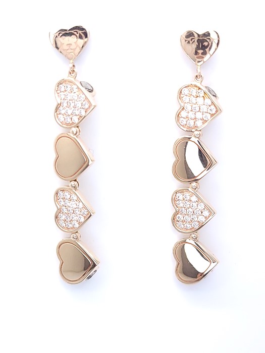 Love & Luck Orecchini Pendenti Diamanti Bianchi