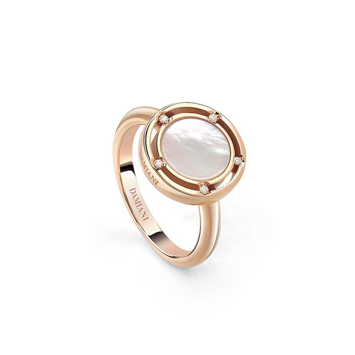 Damiani Anello D-side Madreperla Ed Oro Rosa Misura 14