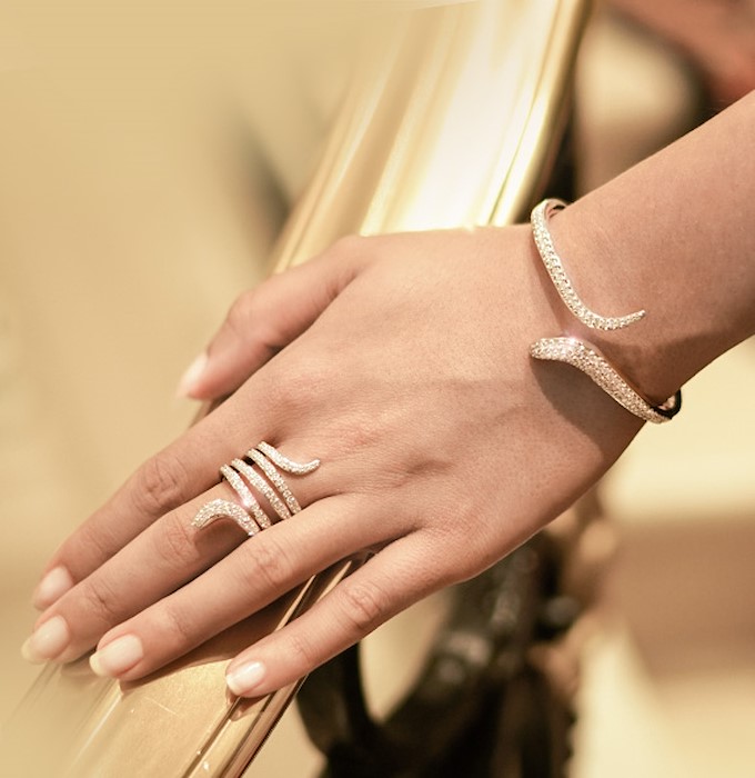 Damiani Anello Eden Tre Giri In Oro Rosa E Brillanti Brown