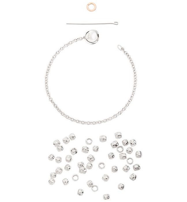 Bracciale Granelli Con Chiusura Pepita Misura 18 Cm