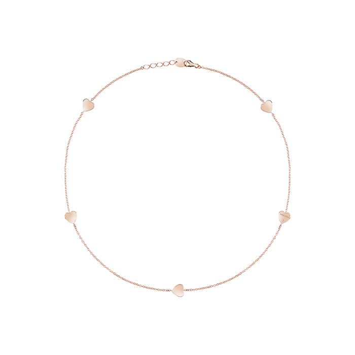 Salvini Girocollo Oro Rosa Con Cuori