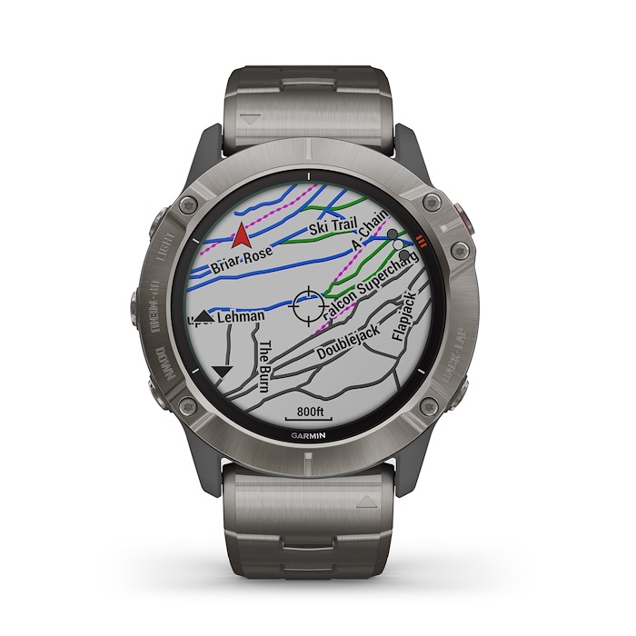 Garmin Quatix 6 Sapphire Titanium Gray Bracciale Titanio