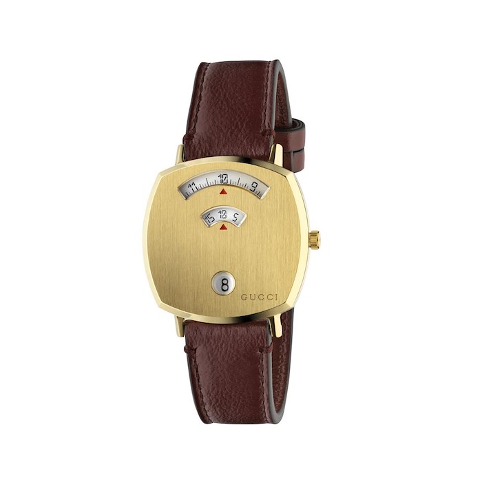 Gucci Grip Acciaio Pvd Cinturino Pelle