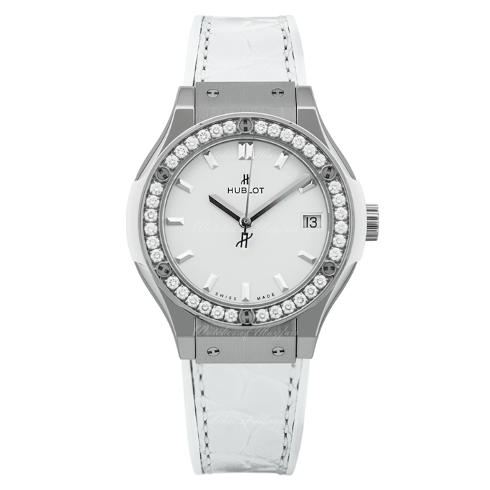 Hublot Classic Fusion Titatium White Diamonds