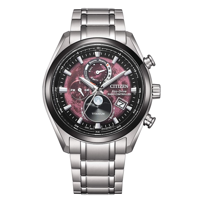 Citizen Tsuki-Yomi BY1018-80X – Orologio Radiocontrollato Al Quarzo In Supertitanio, Quadrante Rosso Luna - 2