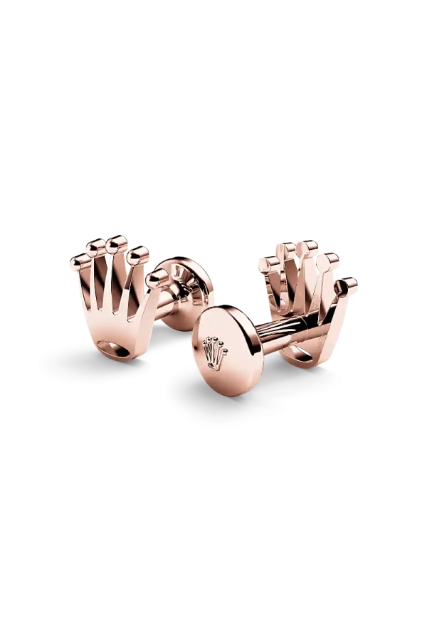 Gemelli “Corona” Rolex, Oro Everose, a1015 | Tomasini Francia