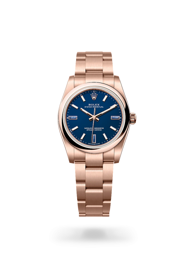 Rolex Oyster Perpetual 34 in Oro Everose 18 ct, M124205-0002