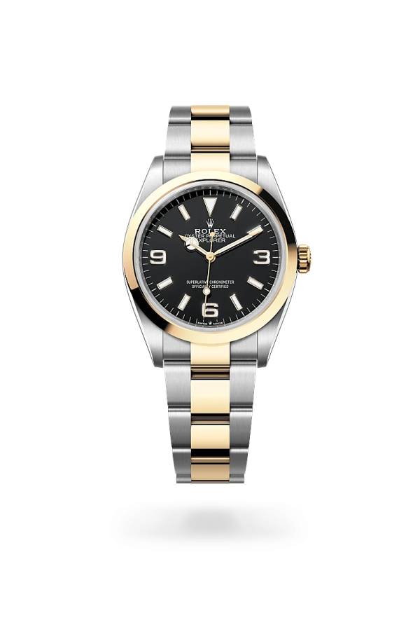 Rolex Explorer 36 in Rolesor giallo (combinazione di acciaio Oystersteel e oro giallo), M124273-0001