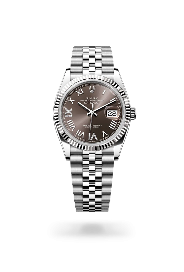Rolex Datejust 36 in Rolesor bianco (combinazione di acciaio Oystersteel e oro bianco), M126234-0071
