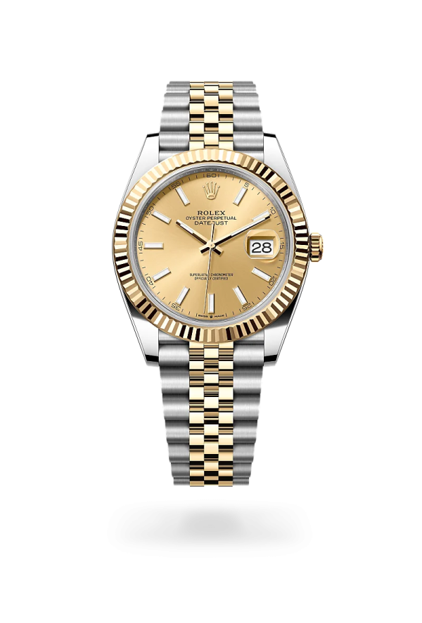 Rolex Datejust 41 in Rolesor giallo (combinazione di acciaio Oystersteel e oro giallo), M126333-0010